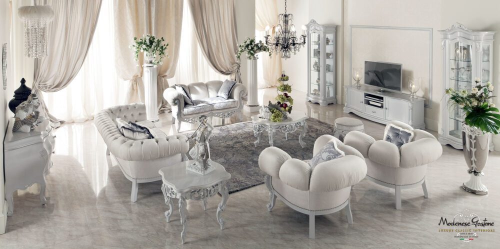 encantadores muebles de salón clásicos italianos