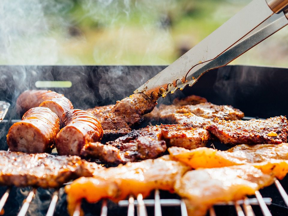 Parrilla de jardín a leña