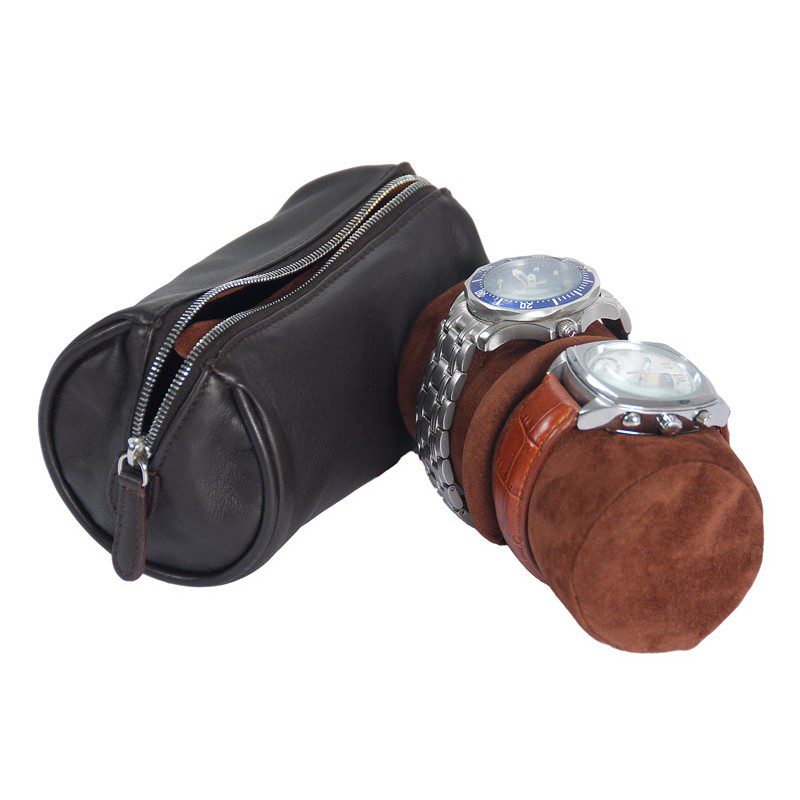 estuche de cuero para relojes