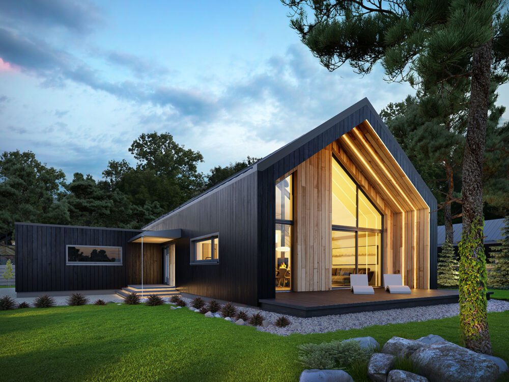 Proyecto de casa en estilo granero moderno