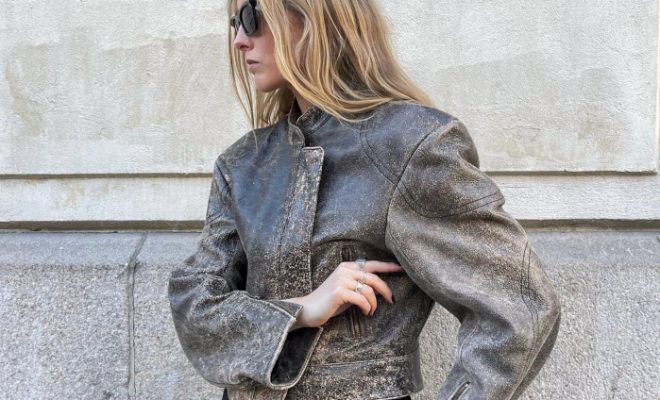 Chaqueta de cuero vintage