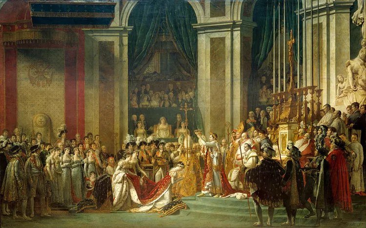 La Coronación de Napoleón Cuadro Trasladado de Versalles al Louvre