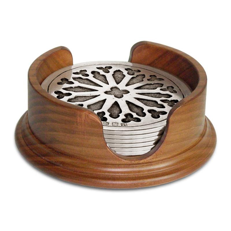 Posavasos y salvamanteles elegantes de madera para la mesa 1