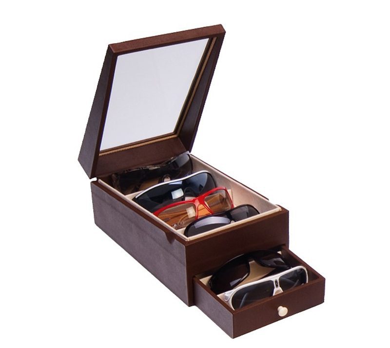 estuche de gafas de cuero