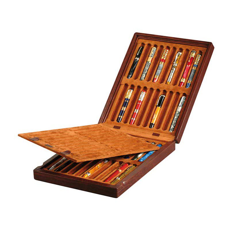 funda de cuero para plumas