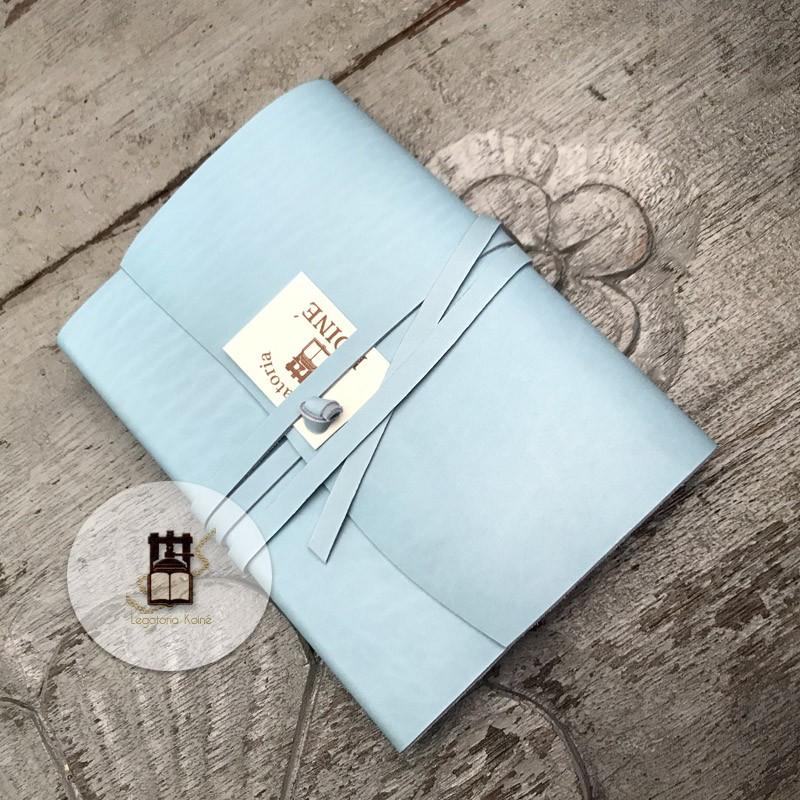 Hermosa libreta de cuero