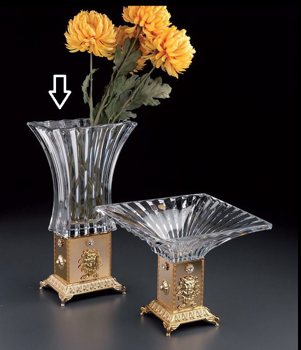 jarrón de cristal para el salón