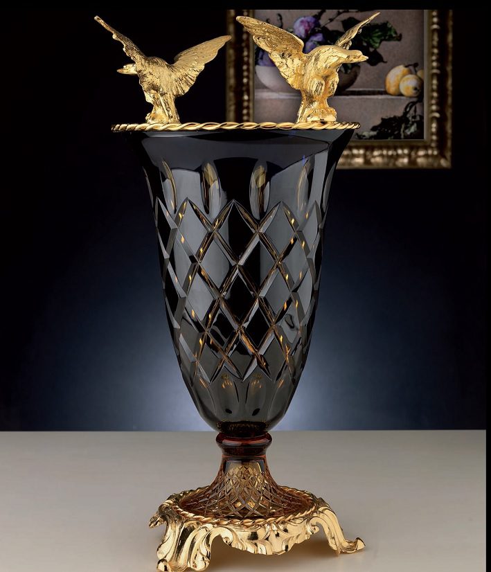 jarrón de cristal para el salón