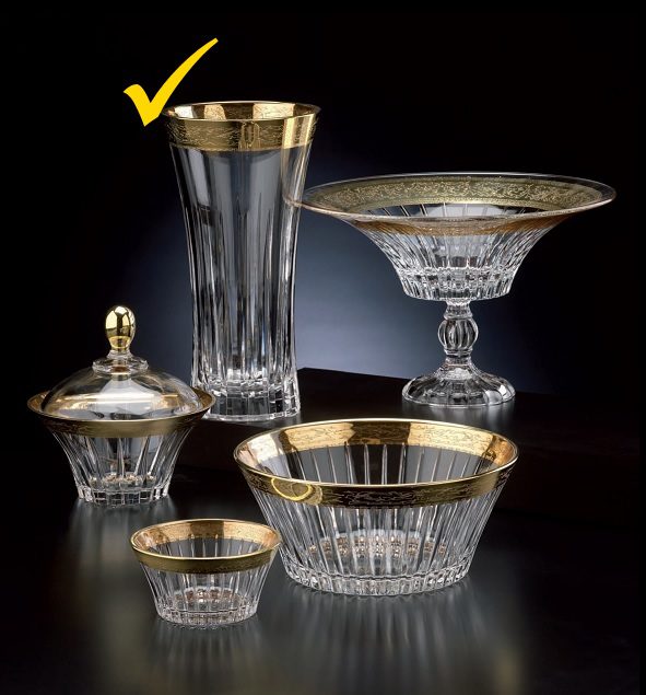 jarrón de lujo de vidrio tienda