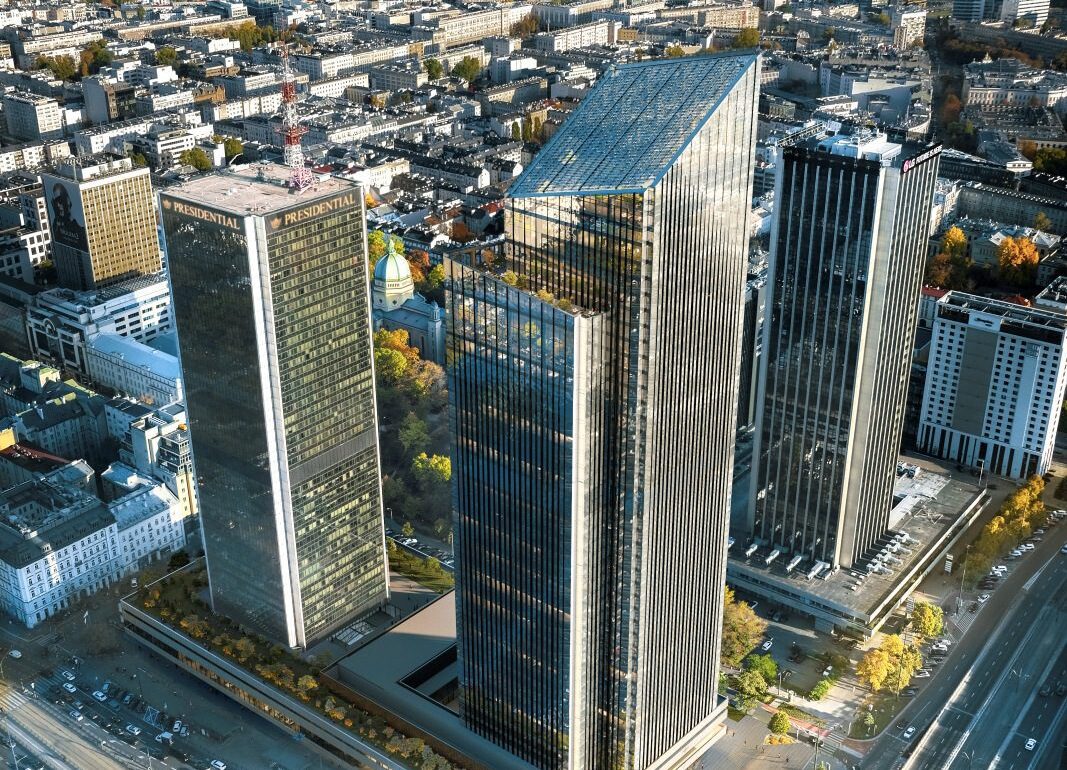 Lilium Tower en Varsovia Un rascacielos orgánico suspendido