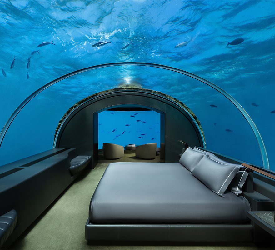 Lugares extravagantes para vacaciones Conrad Maldives Rangali Island