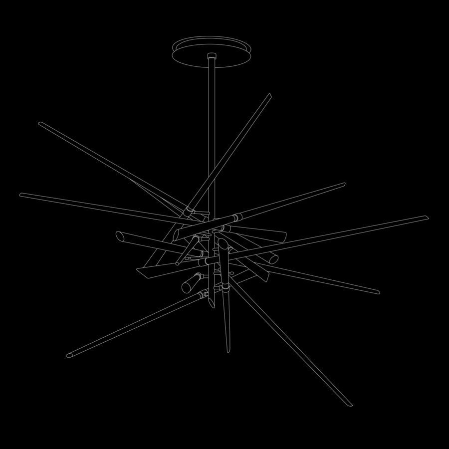 lujosas lámparas de araña para salón lasvit