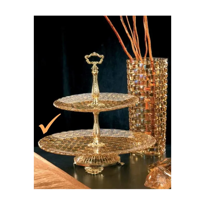 Bandeja de lujo de cristal