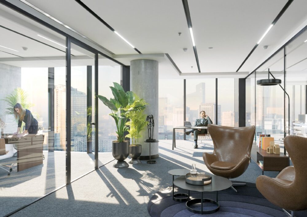 Nuevo rascacielos en Varsovia Interior