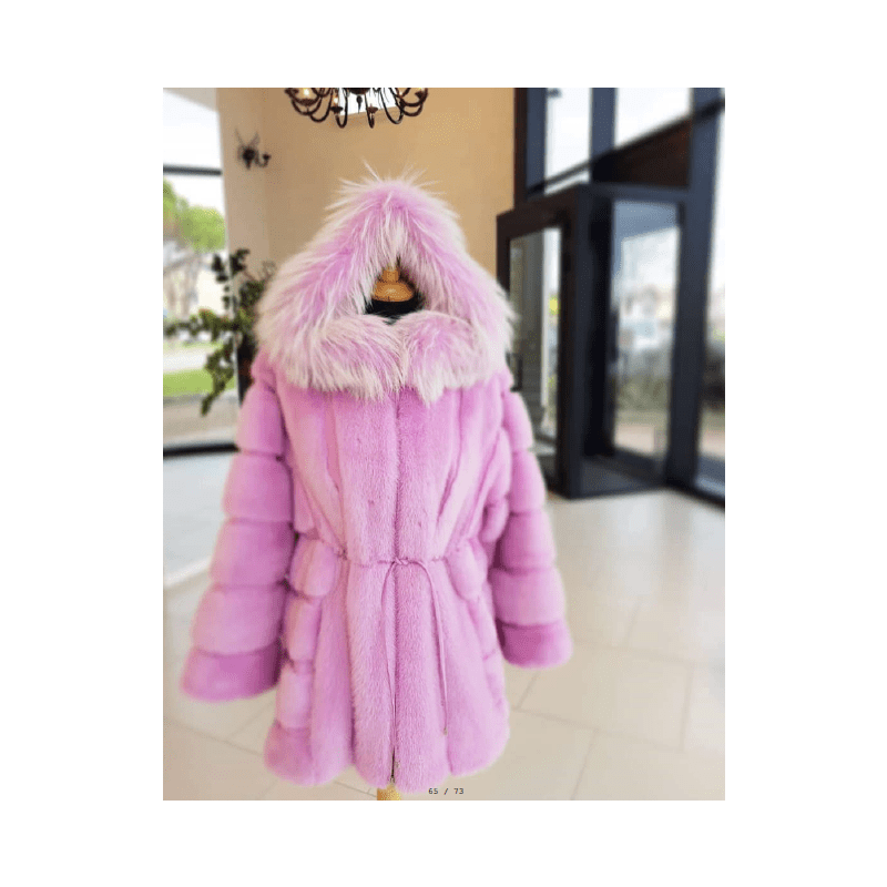 Piel auténtica de zorro visón