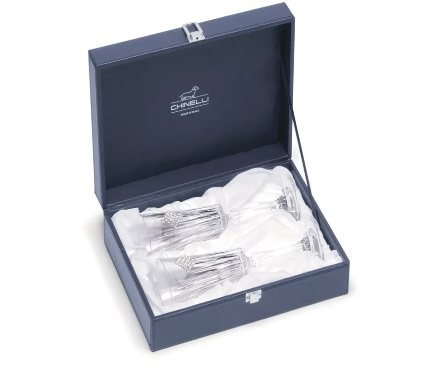 Elegante regalo navideño copas