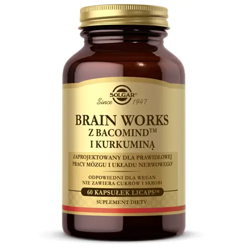 Solgar Brain Works con Bacomind y Cúrcuma 60 cápsulas 15734