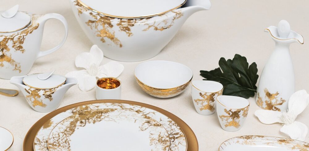 vajilla navideña para la mesa
