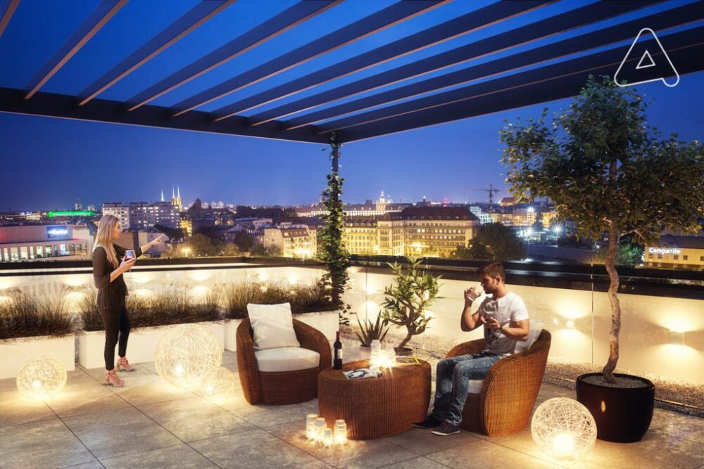 vista desde la terraza apartamento Wroclaw