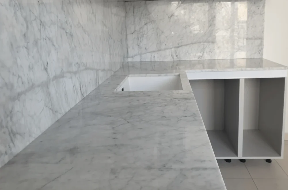 Mármol de Carrara en el interior